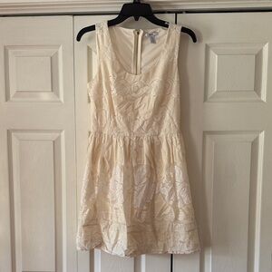 Bar III Cream Lace Mini Dress